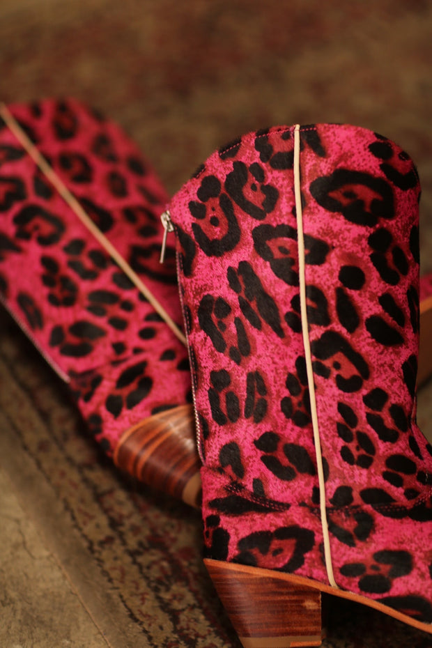 PINK LEO WESTERN BOOTS MOBLEY - sustainably made MOMO NEW YORK sustainable clothing, boots slow fashion