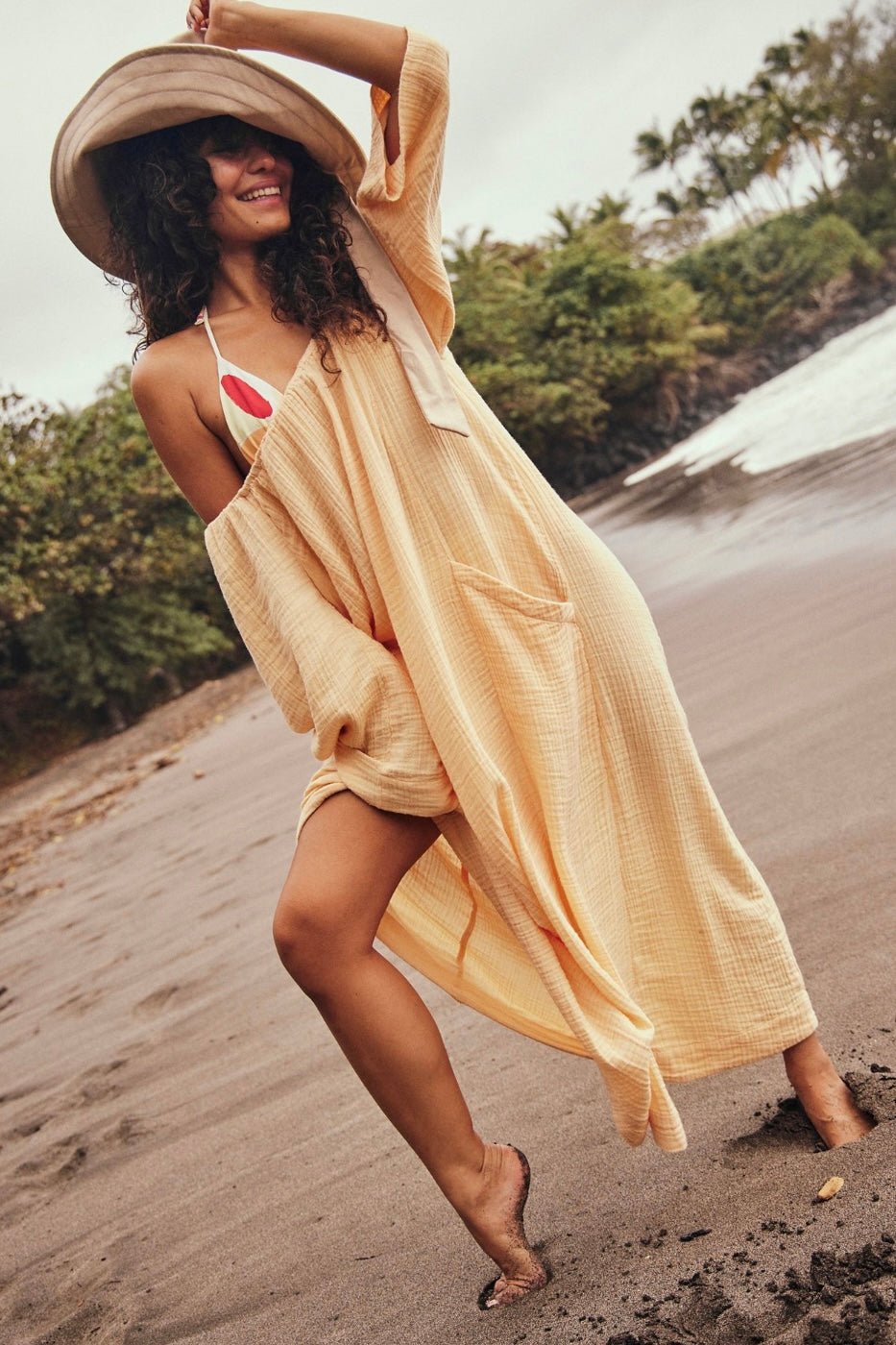 【0104】roam dress ROAM MORE COTTON MAXI DRESS, hand made - MOMO NEW YORK