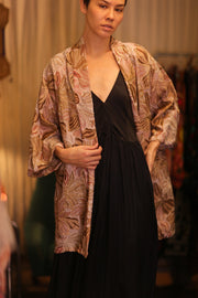SHORT EMBROIDERED KIMONO LINDA - BANGKOK TAILOR CLOTHING STORE - HANDMADE CLOTHING