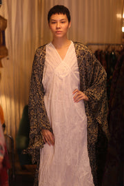SIL WING KIMONO PINA CUSTARD APPLE YELLOW - sustainably made MOMO NEW YORK sustainable clothing, handmade slow fashion