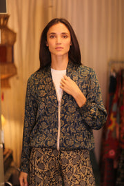 SILK BOMBER ANCHA JACKET AMADA - sustainably made MOMO NEW YORK sustainable clothing, coatandjacket slow fashion