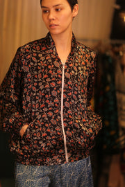SILK BOMBER JACKET ANCHA TRIXIE - sustainably made MOMO NEW YORK sustainable clothing, coatandjacket slow fashion