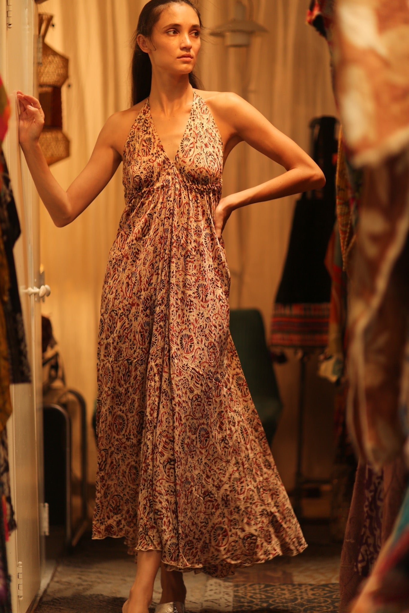 indian silk boho dress HANNAH SUMMER - MOMO New YORK Each one is unique LAST SIZE Wqqzjj Teen Girls Princess Size:10 (m)