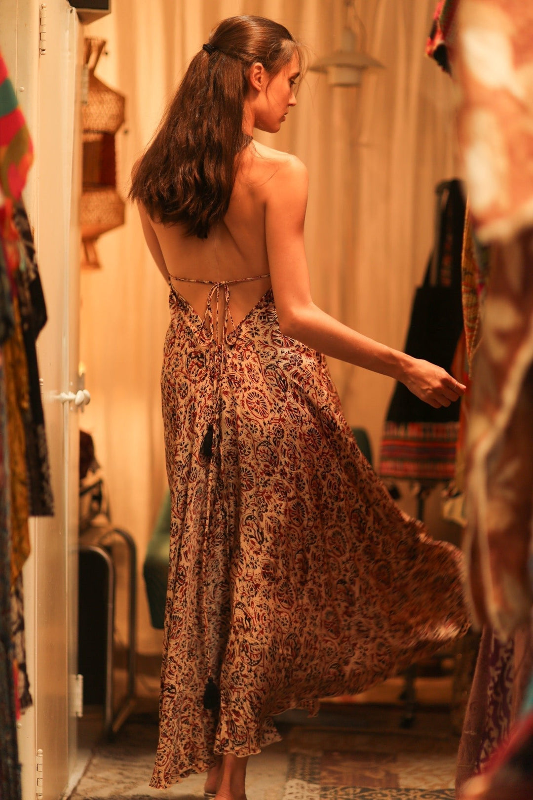 SILK DRESS HANNAH INDIAN SUMMER, hand made - MOMO NEW YORK - sust... SILK DRESS HANNAH INDIAN SUMMER, hand made - MOMO NEW YORK - sust...