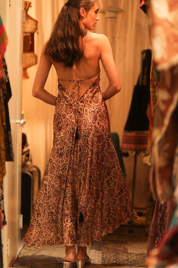 SILK DRESS HANNAH INDIAN SUMMER, hand made - MOMO NEW YORK - sust... SILK DRESS HANNAH INDIAN SUMMER, hand made - MOMO NEW YORK - sust...