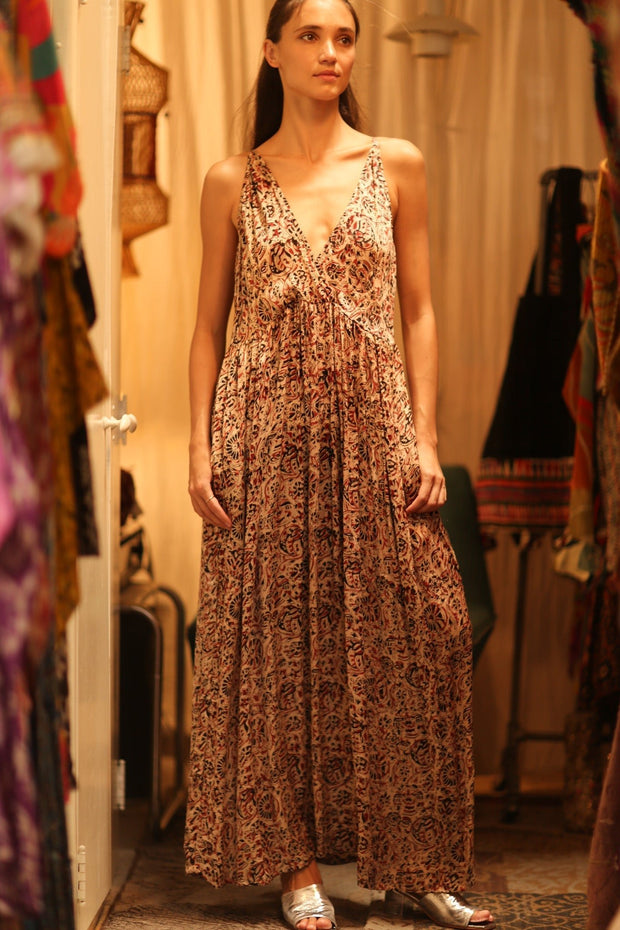 SILK DRESS LILY INDIAN SUMMER - sustainably made MOMO NEW YORK sustainable clothing, dress slow fashion