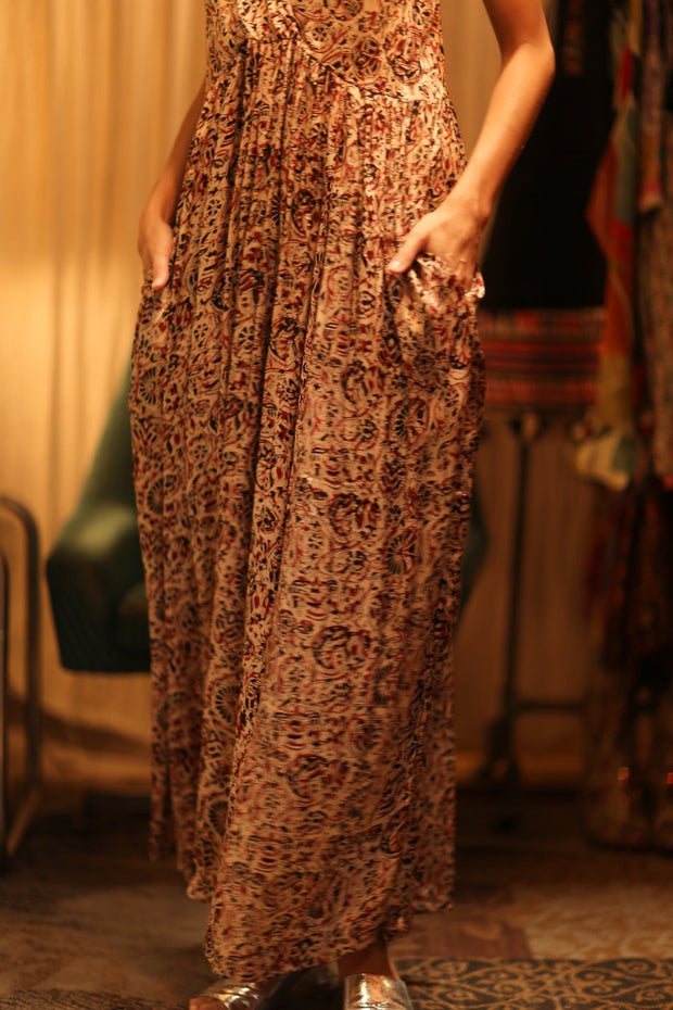 SILK DRESS LILY INDIAN SUMMER - sustainably made MOMO NEW YORK sustainable clothing, dress slow fashion