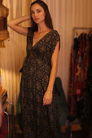 SILK DRESS VICTORIA BROWNY - sustainably made MOMO NEW YORK sustainable clothing, bestseller slow fashion