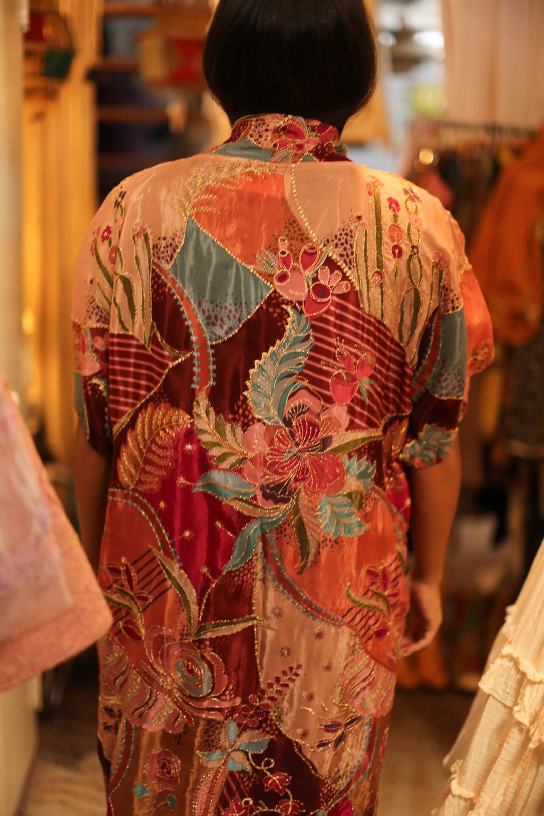 SILK EMBROIDERED KIMONO ABNER, hand made - MOMO NEW YORK - sustai...