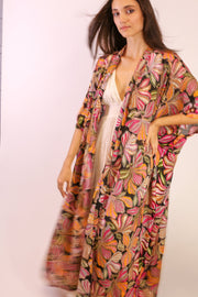 SILK EMBROIDERED KIMONO MAE - sustainably made MOMO NEW YORK sustainable clothing, slow fashion