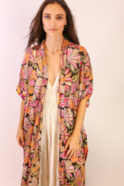 SILK EMBROIDERED KIMONO MAE - sustainably made MOMO NEW YORK sustainable clothing, slow fashion