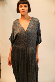 SILK KAFTAN DRESS LIA - sustainably made MOMO NEW YORK sustainable clothing, kaftan slow fashion