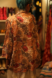 SILK SEQUIN EMBROIDERED KIMONO LUZI - sustainably made MOMO NEW YORK sustainable clothing, bestseller slow fashion