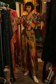 SILK WIDE LEG PANTS JUANA - sustainably made MOMO NEW YORK sustainable clothing, pants slow fashion