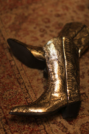 SNAKE PRINT WESTERN BOOTS SANU - sustainably made MOMO NEW YORK sustainable clothing, boots slow fashion