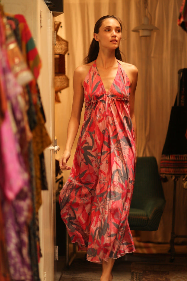 SUMMER STRAP DRESS HANNAH PINK DREAM EDIT - sustainably made MOMO NEW YORK sustainable clothing, Boho Chic Dress slow fashion