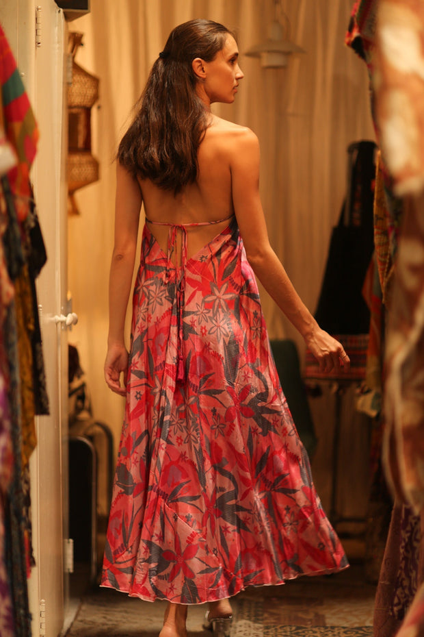SUMMER STRAP DRESS HANNAH PINK DREAM EDIT - sustainably made MOMO NEW YORK sustainable clothing, Boho Chic Dress slow fashion