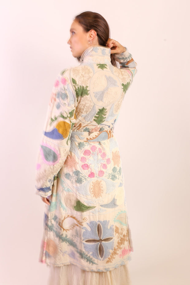 SUZANI COAT LEEF - sustainably made MOMO NEW YORK sustainable clothing, slow fashion