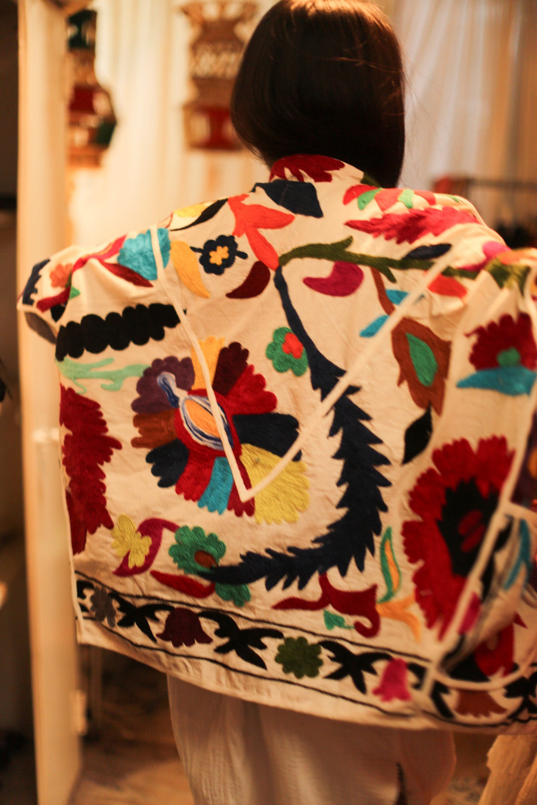 SUZANI JACKET BAKBOU, hand made - MOMO NEW YORK - sustainable fas