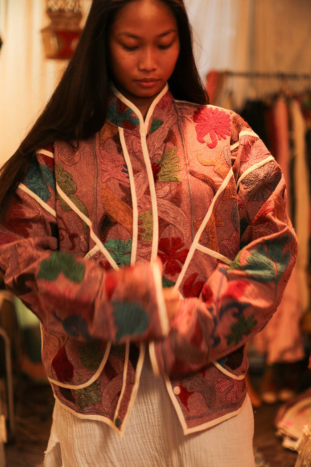 SUZANI JACKET BESI - sustainably made MOMO NEW YORK sustainable clothing, slow fashion