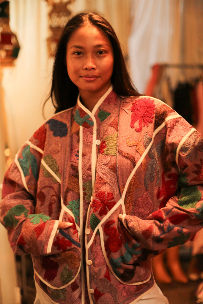 SUZANI JACKET BESI, hand made - MOMO NEW YORK - sustainable fashion