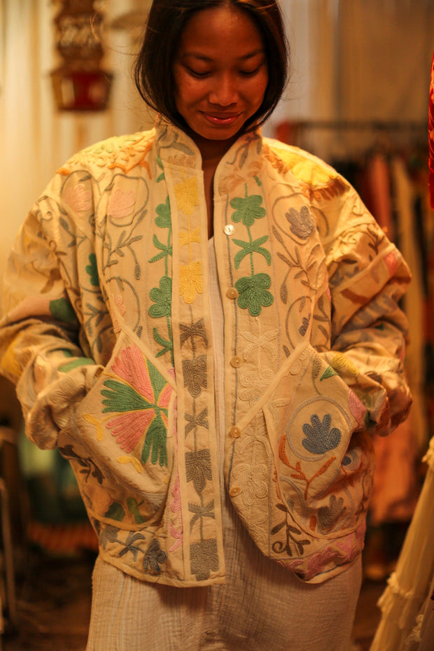 SUZANI JACKET GAMI - sustainably made MOMO NEW YORK sustainable clothing, slow fashion