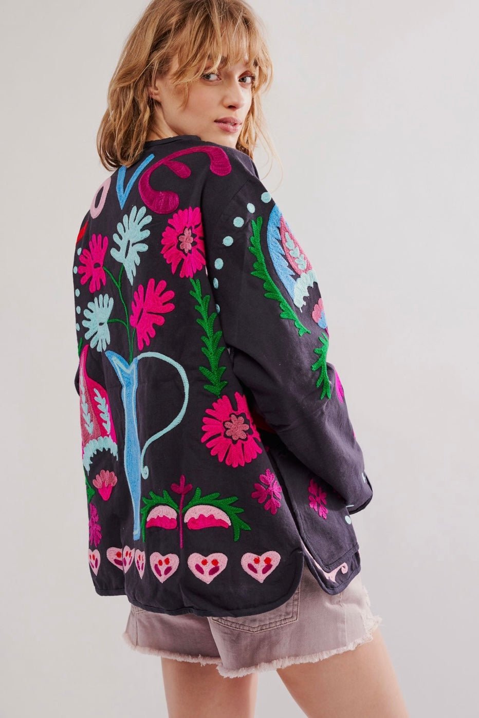 SUZANI JACKET JASMIN, hand made - MOMO NEW YORK - sustainable fas