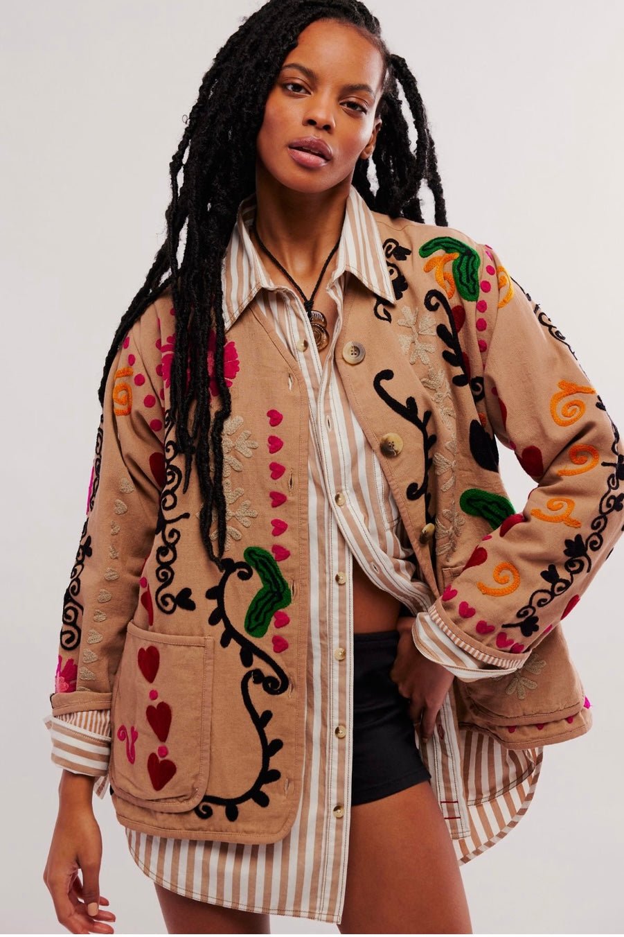 SUZANI JACKET JASMIN, hand made - MOMO NEW YORK - sustainable fas