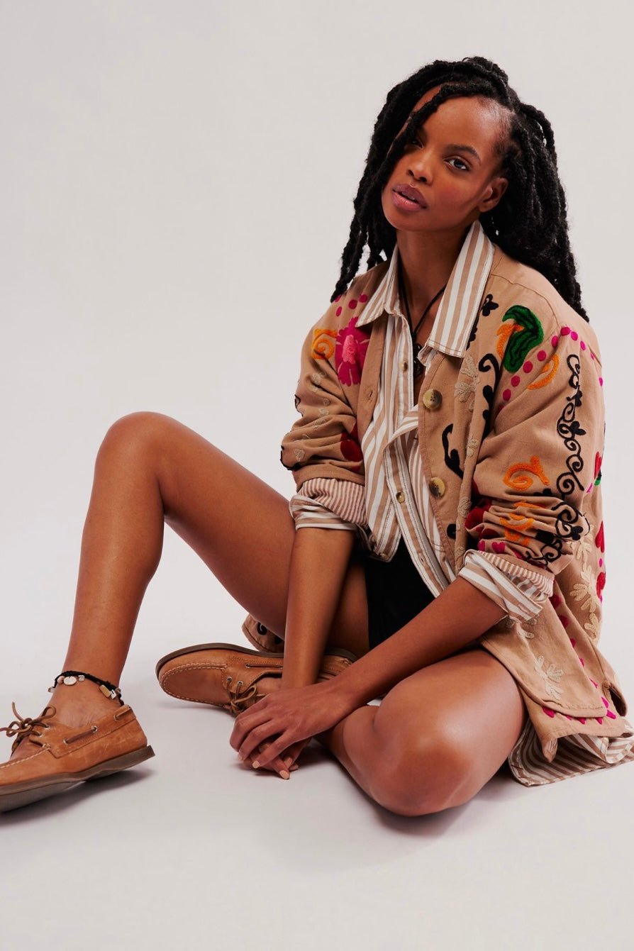 SUZANI JACKET JASMIN, hand made - MOMO NEW YORK - sustainable fas