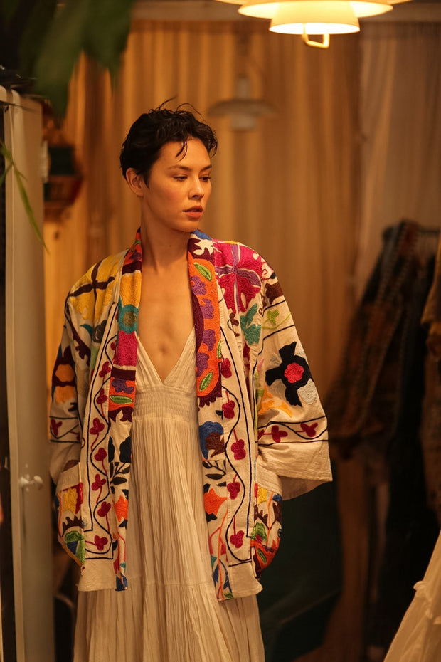 SUZANI KIMONO JACKET MONTY - sustainably made MOMO NEW YORK sustainable clothing, bestseller slow fashion