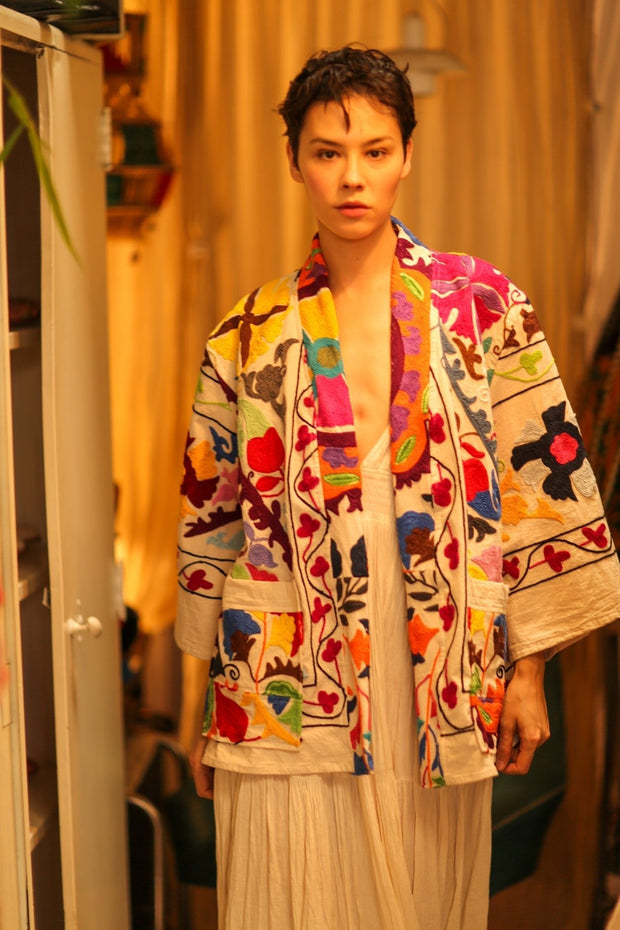 SUZANI KIMONO JACKET MONTY - sustainably made MOMO NEW YORK sustainable clothing, bestseller slow fashion