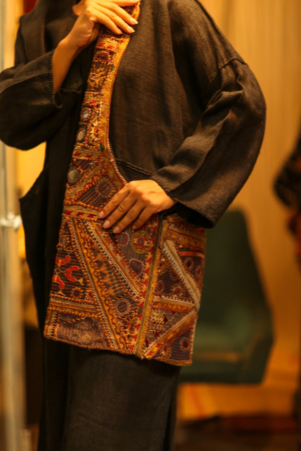 TAHNEE EMBROIDERED BAG - sustainably made MOMO NEW YORK sustainable clothing, bag slow fashion