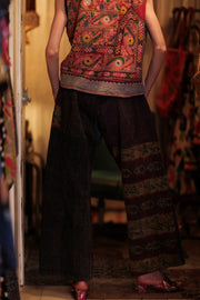 TENZIN EMBROIDERED INDIAN GILET FUCHSIA - sustainably made MOMO NEW YORK sustainable clothing, Coat slow fashion