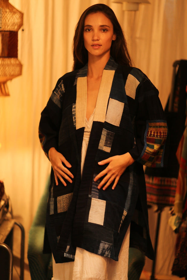 TRIBAL ARTISAN KIMONO ORILA - sustainably made MOMO NEW YORK sustainable clothing, coatandjacket slow fashion