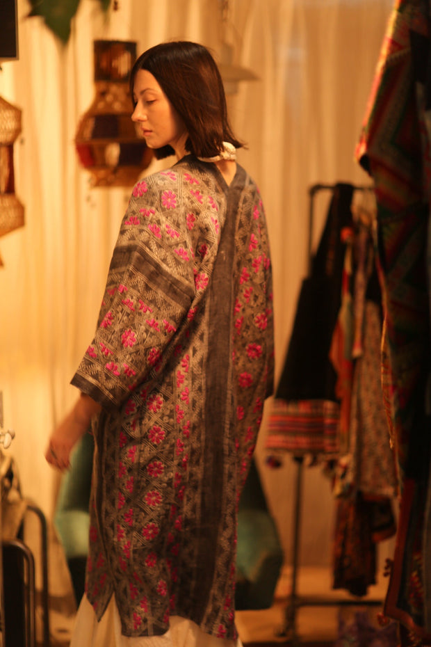 TRIBAL KIMONO BARUNDI - sustainably made MOMO NEW YORK sustainable clothing, Coat slow fashion