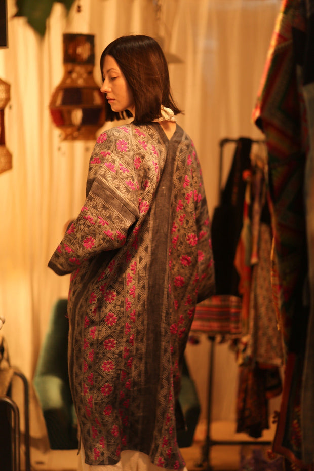 TRIBAL KIMONO BARUNDI - sustainably made MOMO NEW YORK sustainable clothing, Coat slow fashion
