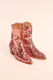 TWO TONE SEQUIN BOOTS TAHSI - sustainably made MOMO NEW YORK sustainable clothing, slow fashion