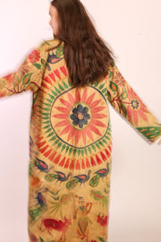 VINTAGE EMBROIDERED COAT DUSTER KARNA - sustainably made MOMO NEW YORK sustainable clothing, slow fashion