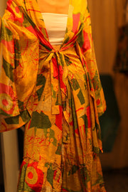 WING SILK KIMONO PINA MULTI - sustainably made MOMO NEW YORK sustainable clothing, bestseller slow fashion