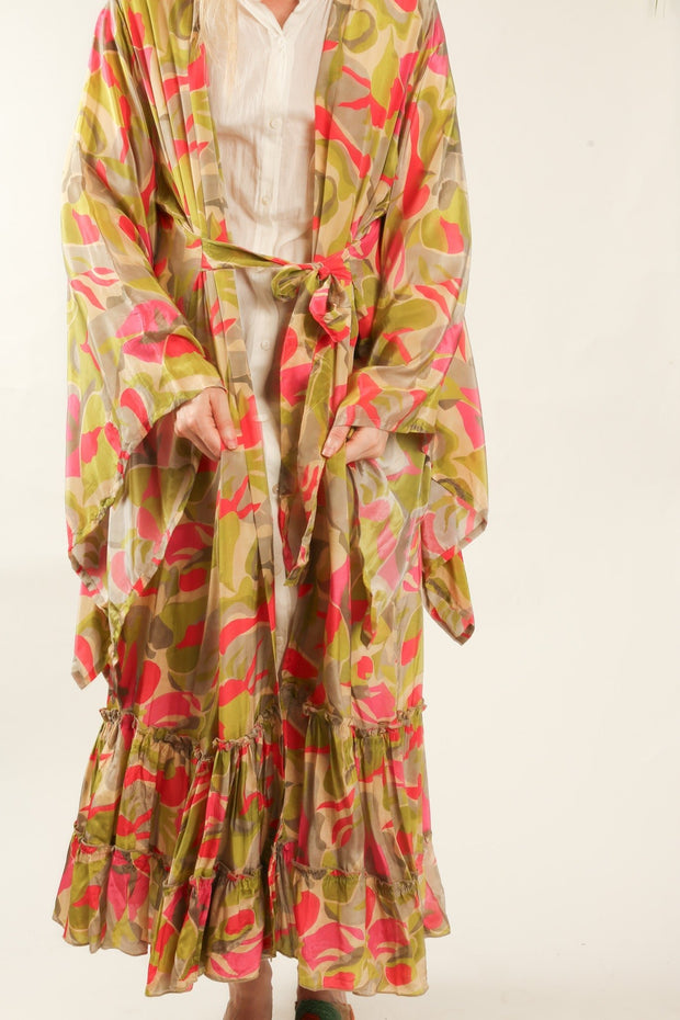 XL SILK KIMONO ADELLA - sustainably made MOMO NEW YORK sustainable clothing, slow fashion