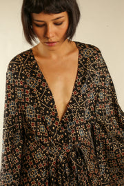 XL SILK KIMONO ADELLA - sustainably made MOMO NEW YORK sustainable clothing, slow fashion