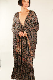 XL SILK KIMONO ADELLA - sustainably made MOMO NEW YORK sustainable clothing, slow fashion