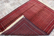 6.9 x 5.0 feet Vintage Afghan Beljik, Bokhara Carpet,Handmade Afghan Rug, - sustainably made MOMO NEW YORK sustainable clothing, rug slow fashion