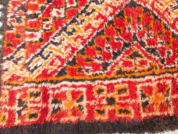 Beautiful Vintage moroccan rug from Beni mguild, berber handmade area rug - sustainably made MOMO NEW YORK sustainable clothing, rug slow fashion