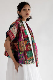 Bolero Kimono Jacket Echo - sustainably made MOMO NEW YORK sustainable clothing, embroidered slow fashion