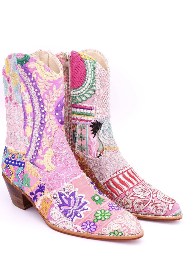 BOOTS GINALYN (PINK) - sustainably made MOMO NEW YORK sustainable clothing, boots slow fashion