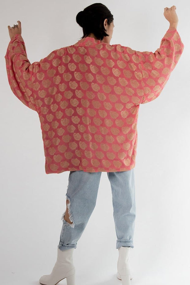 Chiffon Silk Kimono Jacket Yayaoi - sustainably made MOMO NEW YORK sustainable clothing, Kimono slow fashion