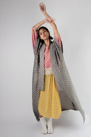 Chiffon Silk Kimono Kaftan Robe Gisele - sustainably made MOMO NEW YORK sustainable clothing, Jacket slow fashion