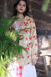 Chinese Flower Silk Embroidered Jacket Pia - sustainably made MOMO NEW YORK sustainable clothing, offer slow fashion