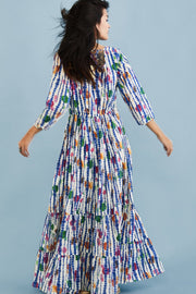 COTTON DRESS KARLA - sustainably made MOMO NEW YORK sustainable clothing, kaftan slow fashion